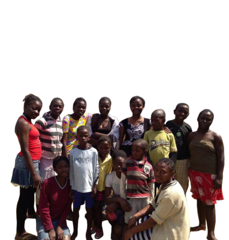 A girl and a boy from Child Life Touch Orphanage in Zambia