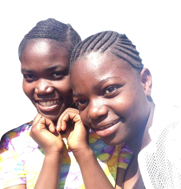 Two girls from Child Life Touch Orphanage in Zambia